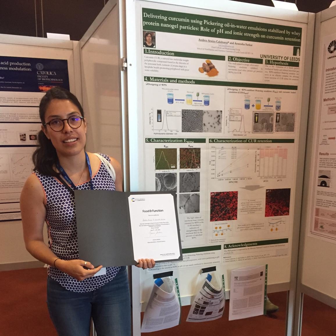 Congratulations to Andrea and Shuning for BEST Poster Prizes at the 8th DOF Conference, Porto 7-10th July, 2019)