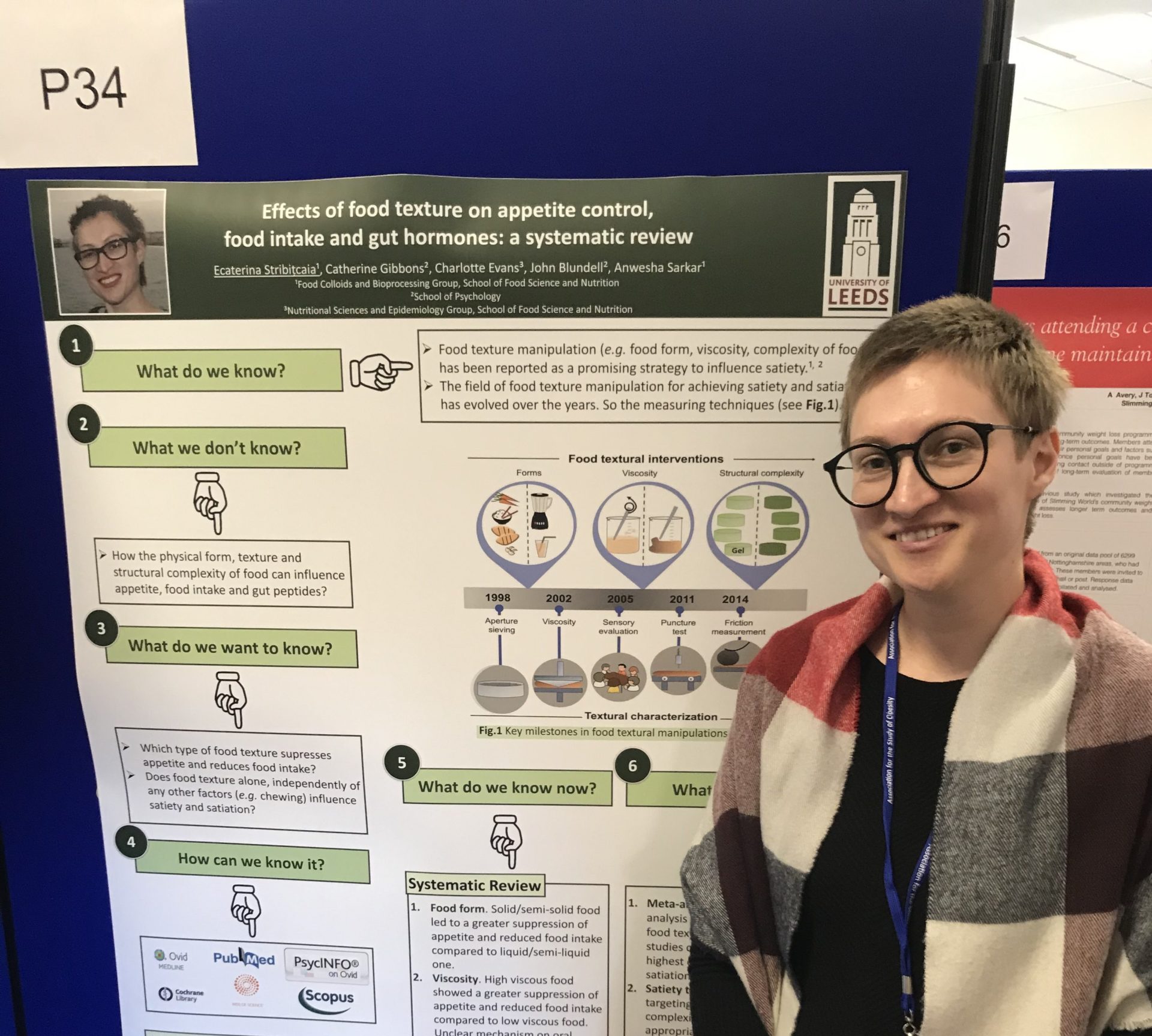 Ecaterina presenting poster at the UK Congress on Obesity 2019 (UKCO2019)