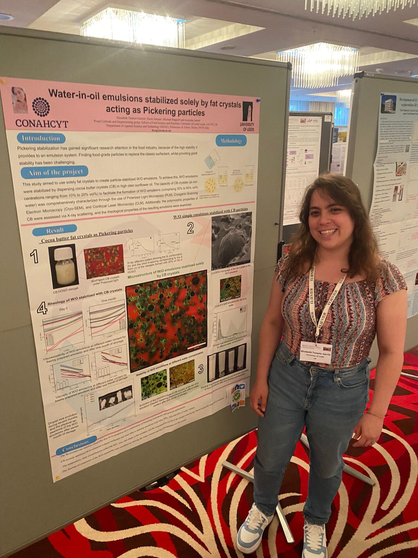 Elizabeth presents a poster at the 3rd Food Chemistry Conference, Dresden Germany